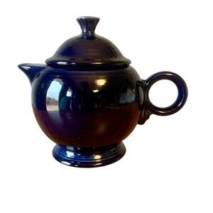 Fiestaware Fiesta Ware Tea Pot Cobalt Blue Vintage w/Lid Homer Laughlin Retired